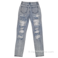 Dernier jeans baggy femmes plus taille